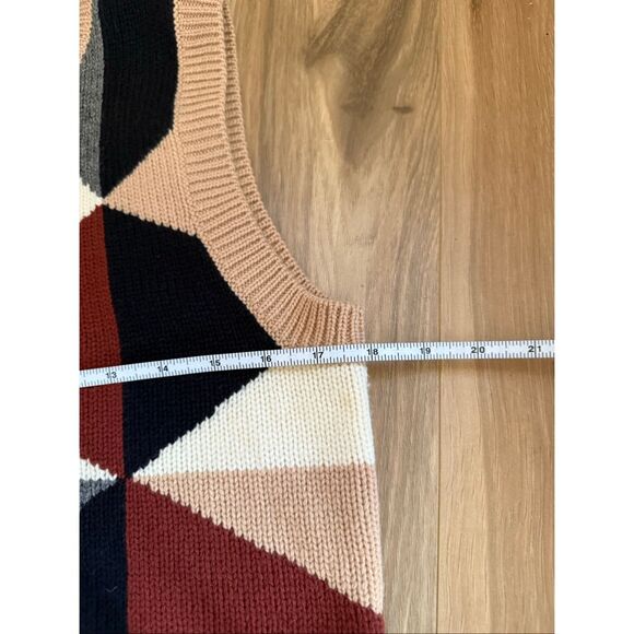 Chinti And Parker Geometric Cashmere Tank Sweater Knit Vest Size M - Picture 7 of 9